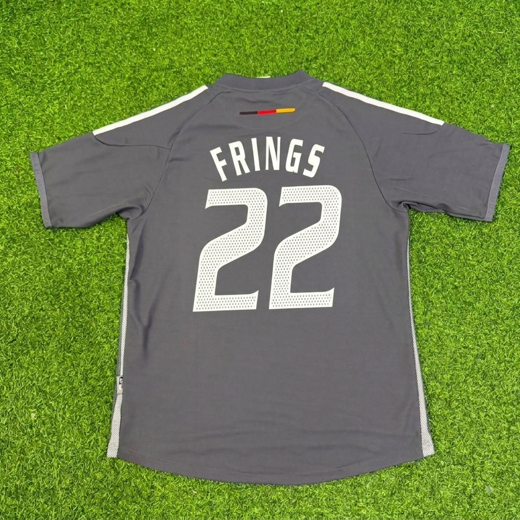 Torsten Frings Germany 2002 World Cup Gray Special Retro Football Jersey – Back View