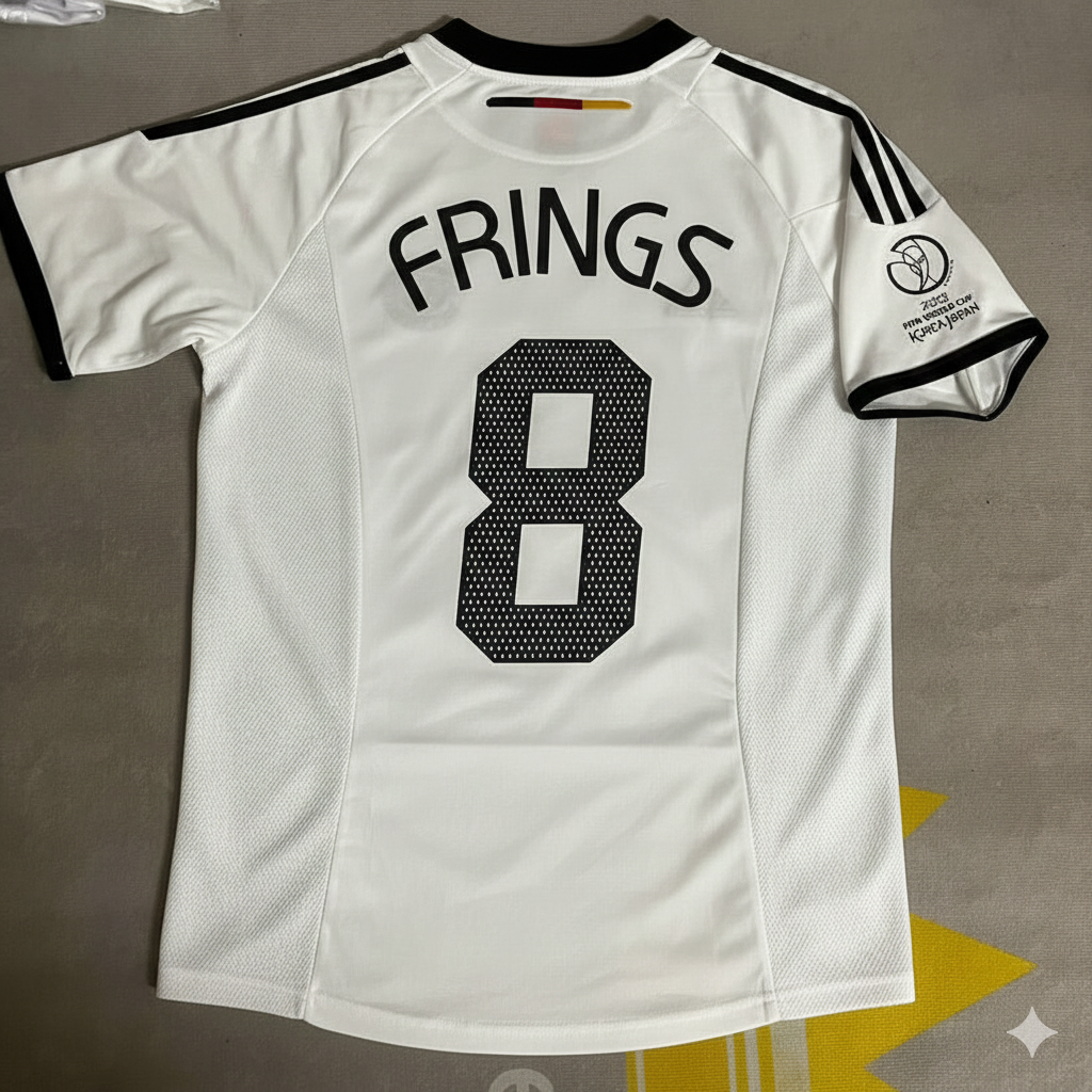 Germany Deutschland 2002 World Cup Japan Korea White Retro Jersey – Torsten Frings – Back View