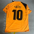 Francesco Totti 2005-2006 Orange Retro Football Jersey – Back View
