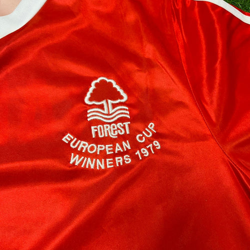 1977/80 Nottingham Forest European Cup Final Winners Red Home Retro Football Jersey – Back View