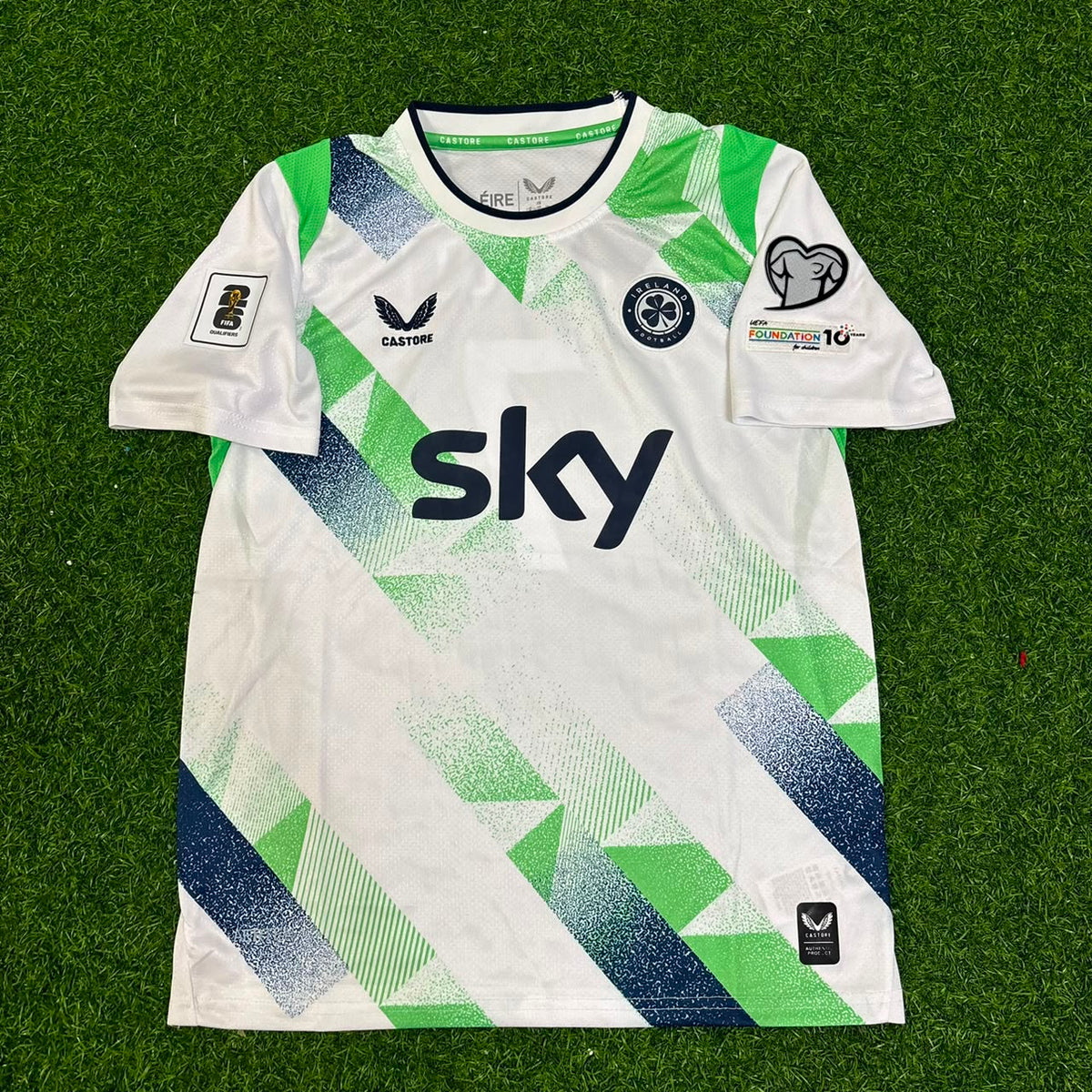 Ireland Kids 2026 Home Green White Football Jersey – Troy Parrott #7 – 4