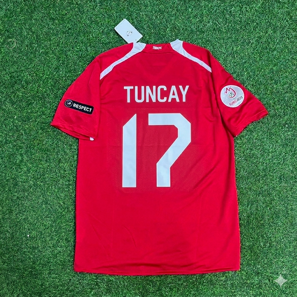 Türkiye Euro 2008 Turkey Retro Football Jersey – Tuncay Şanlı #17 – Back View