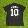 Uli Hoeness Germany Black Polo Retro Commemorative Jersey – Back View
