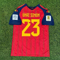 Unai Simon #23 Spain Two Star 2026 World Cup Champions Home Jersey – Back View