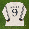 1996 Germany EURO Uwe Seeler Final Home Long Sleeve Retro Football Jersey – Back View