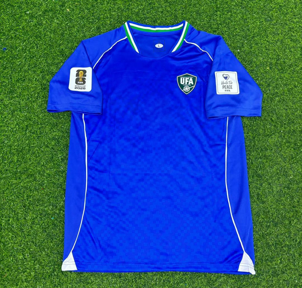 Uzbekistan 2026 World Cup Home Blue Football Jersey – Back View