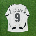 Germany World Cup Long Sleeve White Retro Football Jersey – Rudi Völler – Back View
