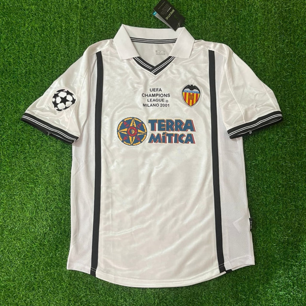 2001 Valencia Milano Champions League Final Retro Football Jersey – Back View