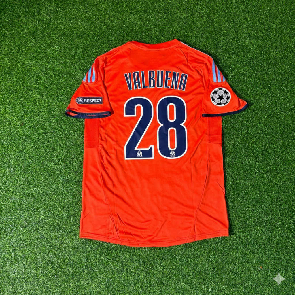 Mathieu Valbuena Marseille Retro Football Jersey Collection – Back View