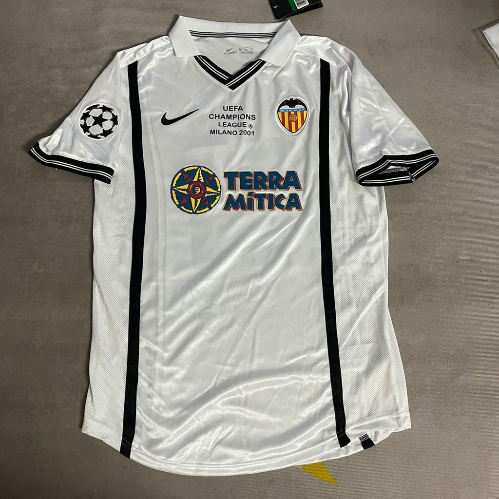 Miguel Angel Angulo Valencia 2001 Milano Champions Final Retro Football Jersey – 10