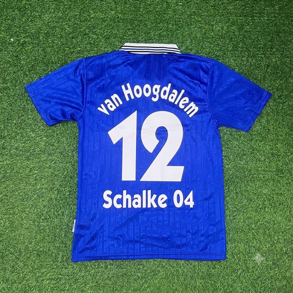 1996/97 Nico van Hoogdalem Schalke 04 Heim Retro Fußballtrikot Jersey – Back View