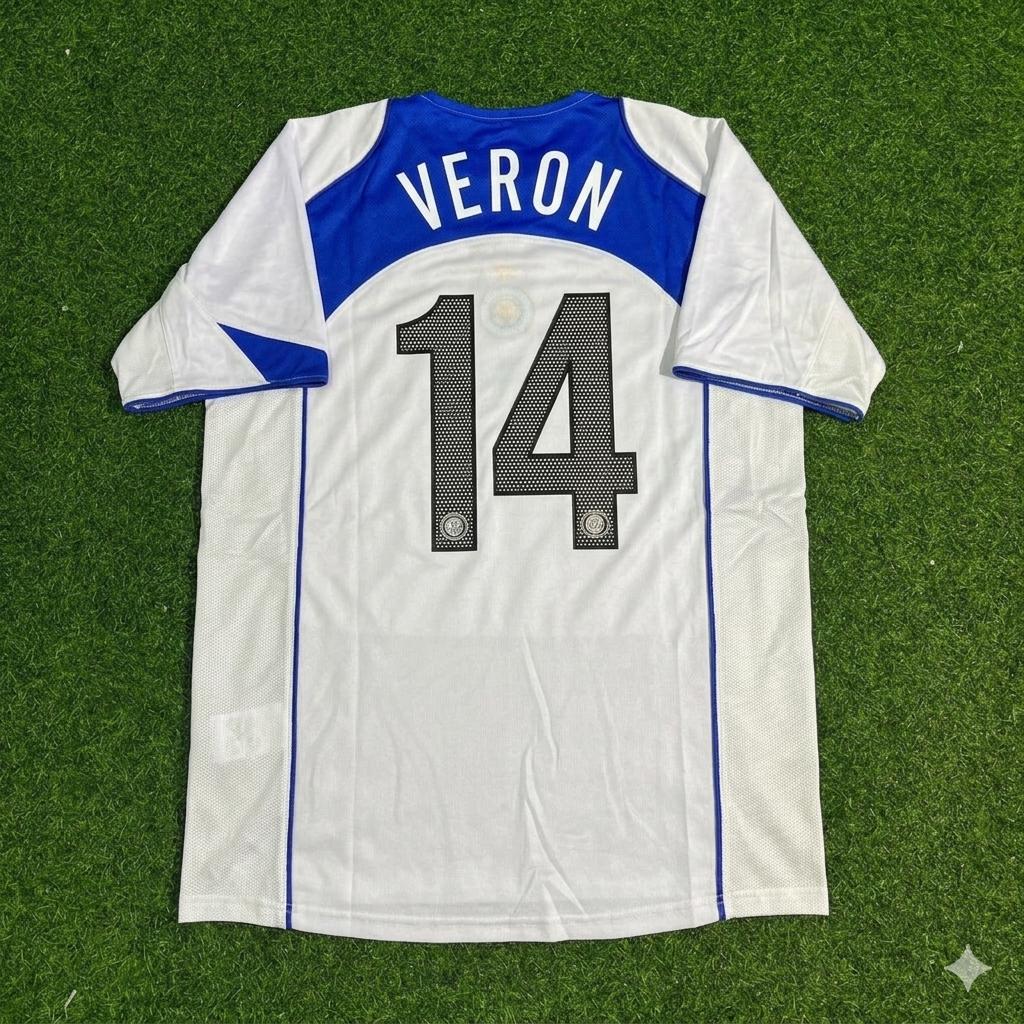 2004/05 Juan Sebastian Veron Inter Milan Retro White Football Jersey – Back View