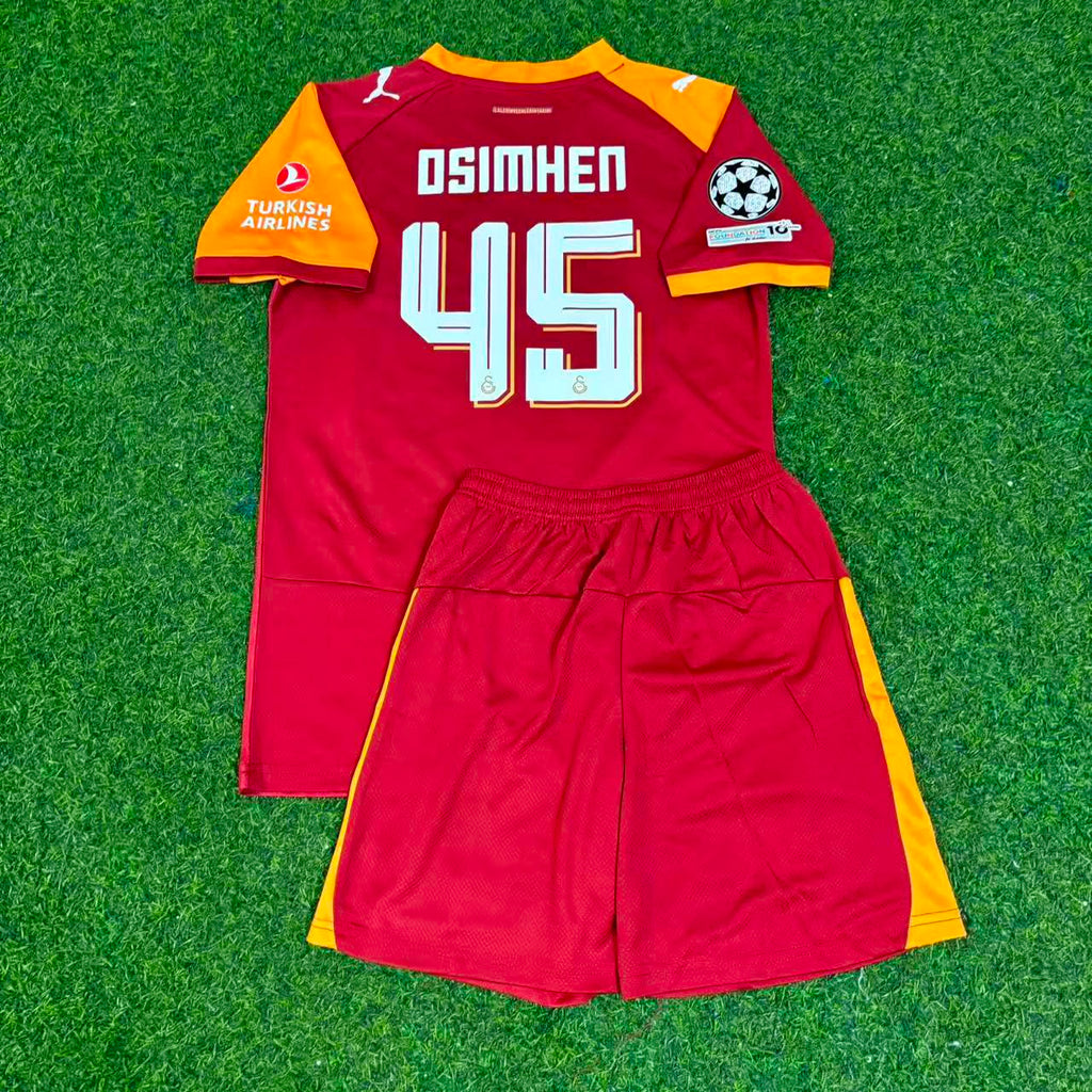 Victor Osimhen Galatasaray 2026-2027 Champions League Kids Football Jersey – Back View