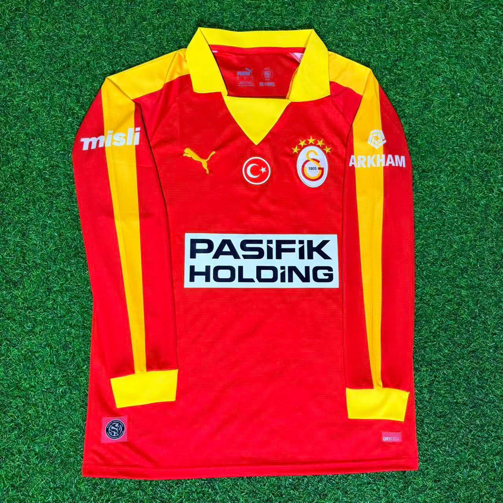 Galatasaray Legendary Retro Vintage Long Sleeve Football Jersey – İlkay Gundogan – Front View