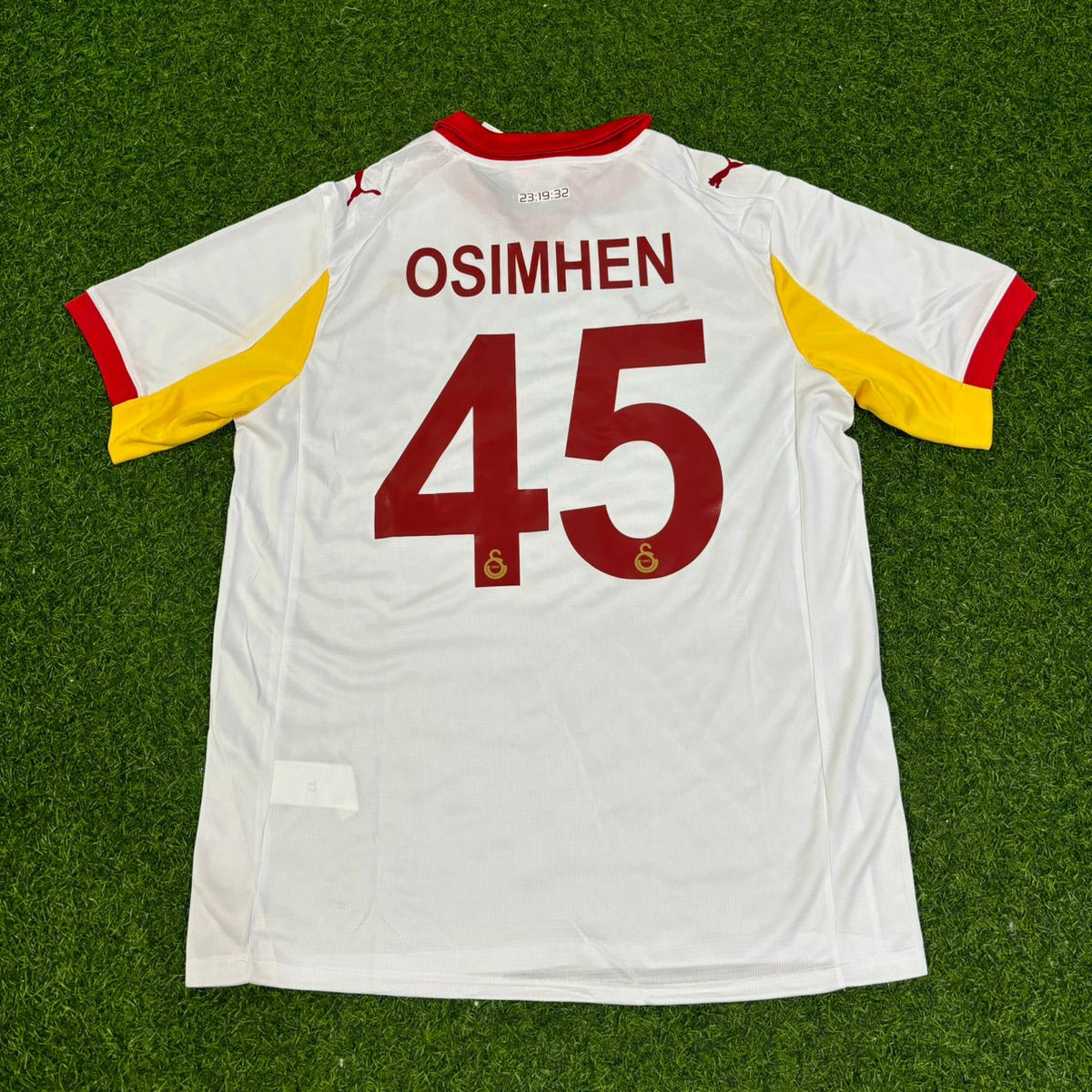 Victor Osimhen Galatasaray 2026-2027 New Season Third White Football Jersey – Back View