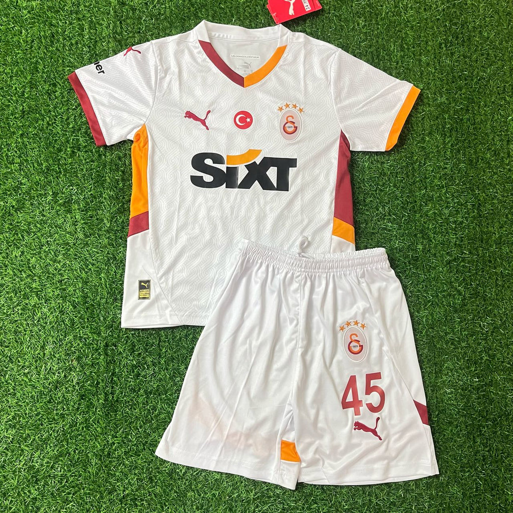 Mauro Icardi 9 Galatasaray Beyaz Cocuk Formasi Kids Kit Set – Front View