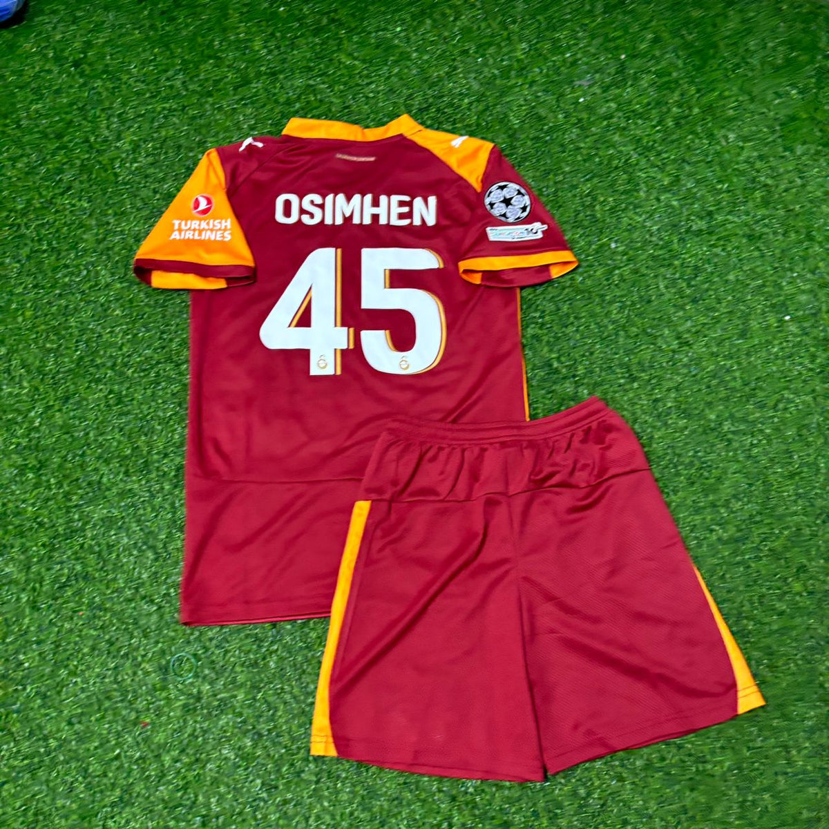 Galatasaray Kids 2026 Champions League Home New Season Football Jersey – Victor Osimhen – Back View