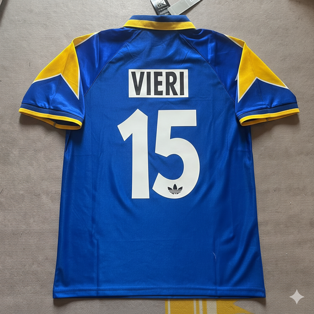 1995 Christian Vieri 15 Juventus 1997 Retro Football Jersey – Back View