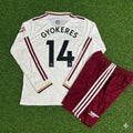 Viktor Gyökeres #14 Arsenal Kids Long Sleeve New Season 2026 Jersey Kit Soccer – Back View