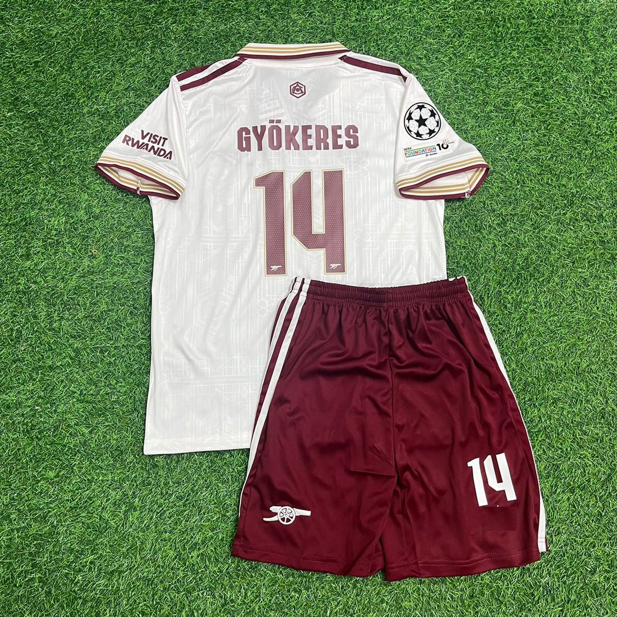 Viktor Gyökeres Arsenal 2026 Away New Season Kids Football Jersey – Back View