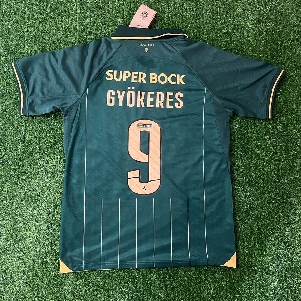 Viktor Gyökeres Sporting CP Lisbon Green Football Jersey – Back View