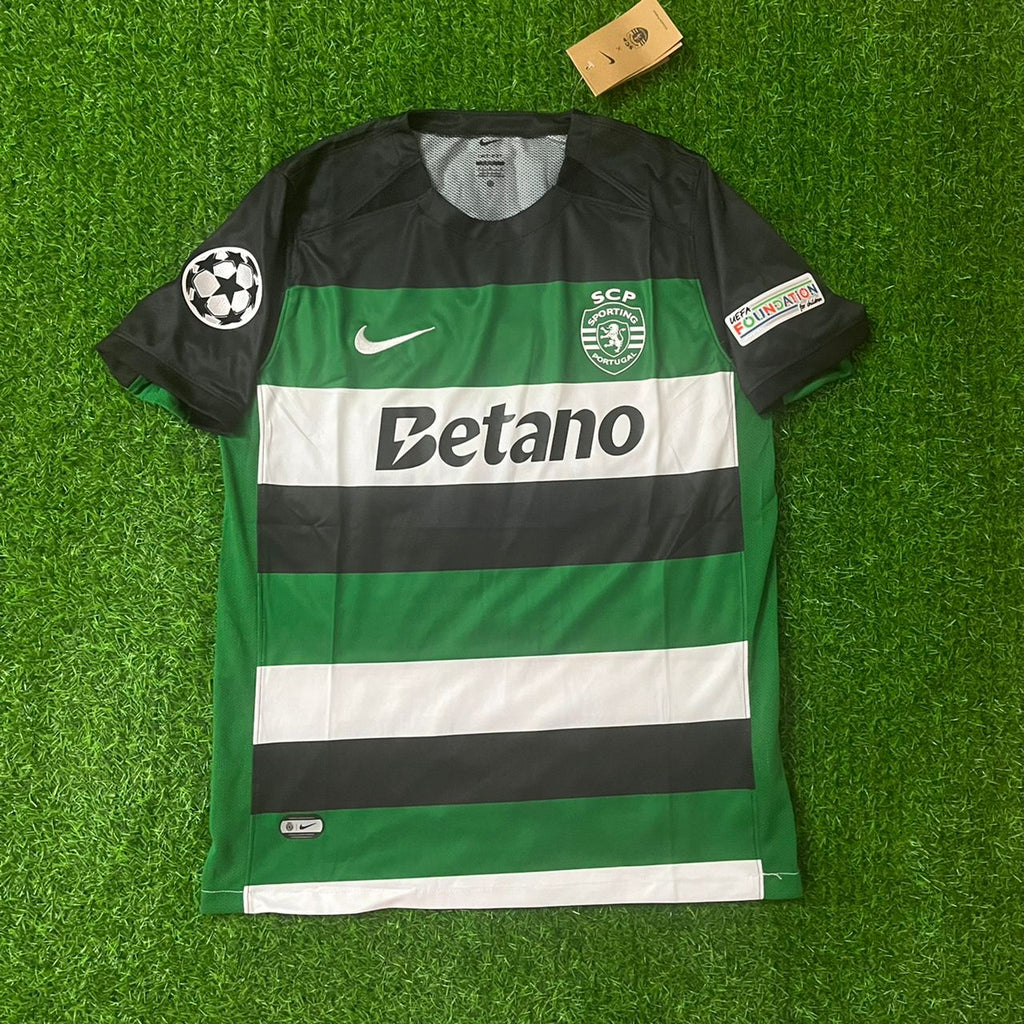 Viktor Gyökeres Sporting Lisbon Home Green Football Jersey – Front View