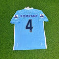 Manchester City 2011/12 Home Blue Retro Football Jersey – Vincent Kompany 4 – Back View