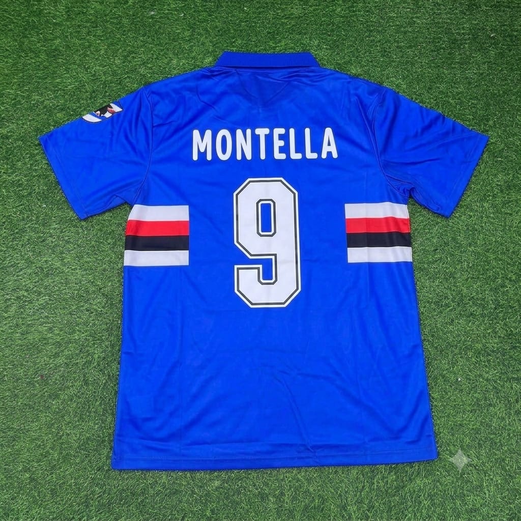 Vincenzo Montella Sampdoria Special Retro Football Jersey – Back View