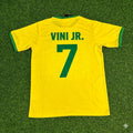 Vinicius Junior Brazil Retro Home Football Jersey – Back View