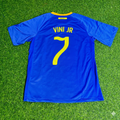 Brazil Retro Blue Jersey – Vinicius Junior – Back View