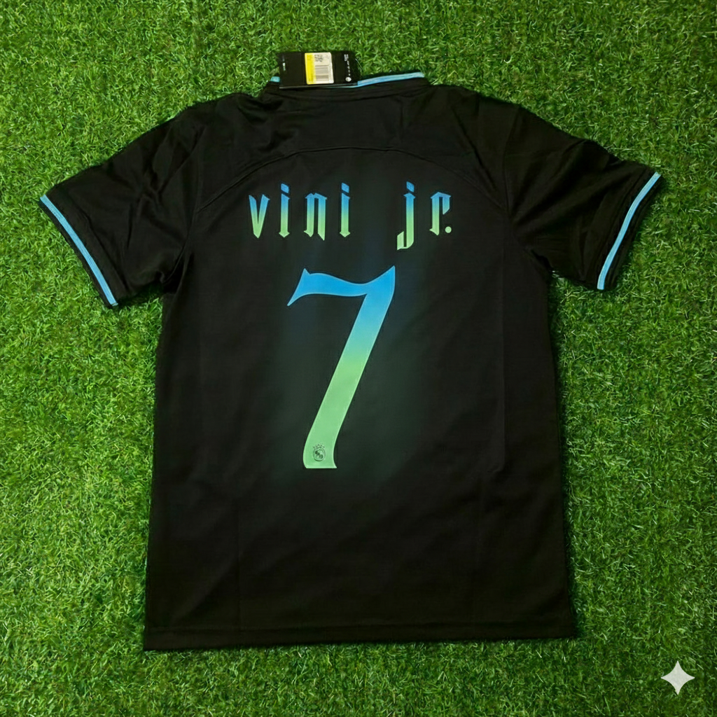 Brazil Retro Football Jersey – Vinicius Junior – Back View