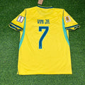 Brazil 2026 World Cup Home Yellow Football Jersey – Vinícius Júnior Vini Jr – Back View