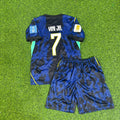 Vinícius Vini Jr Brazil 2026 World Cup Kids Away Football Jersey – Back View