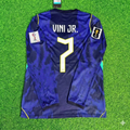 Brazil 2026 World Cup Sleeve Blue Away Jersey – Vinicius Júnior 7# – Back View