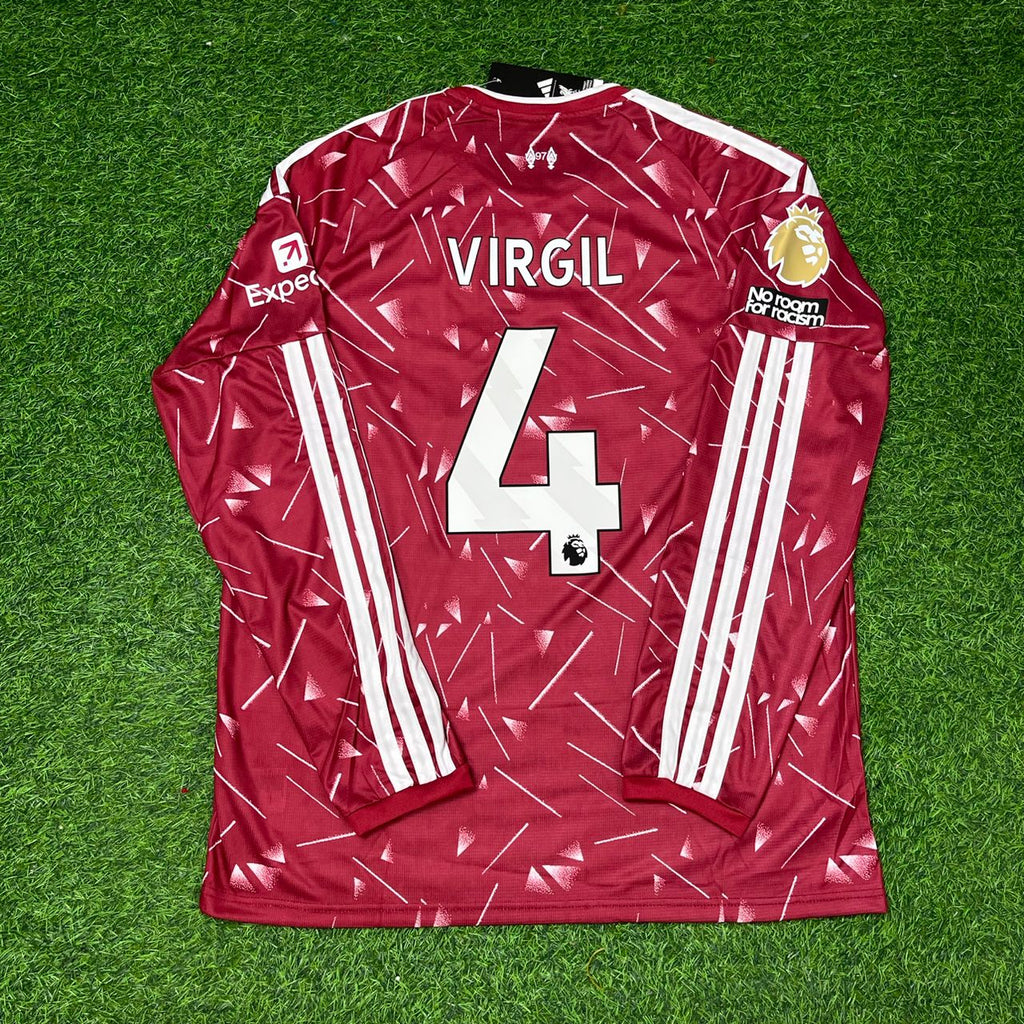 Liverpool 2027 New Season Long Sleeve Football Jersey – Virgil van Dijk – Back View