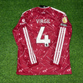 Liverpool 2027 New Season Long Sleeve Football Jersey – Virgil van Dijk – Back View
