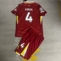 Liverpool Virgil van Dijk Kids Kit Child Set Retro Football Jersey Kinder – Back View
