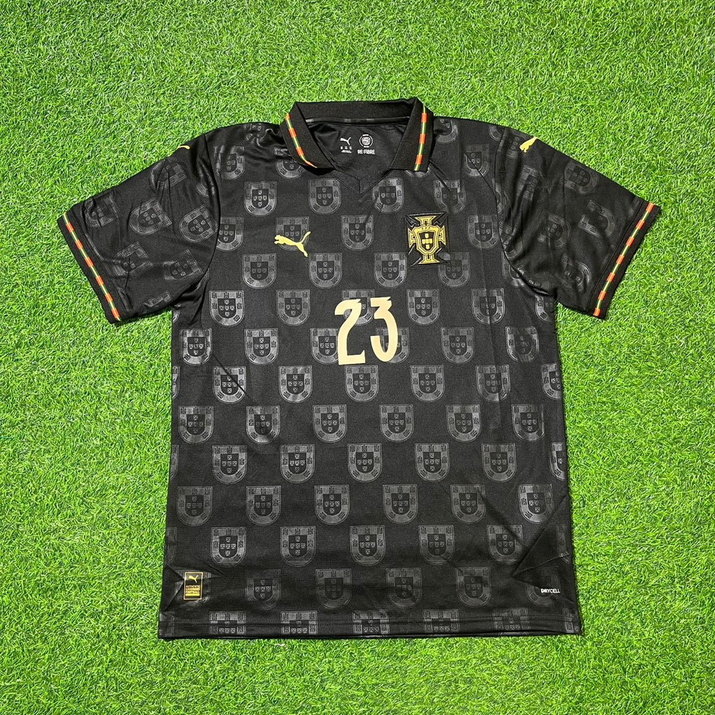 Portugal 2025/26 New Season Black Football Jersey – Vitinha – Front View