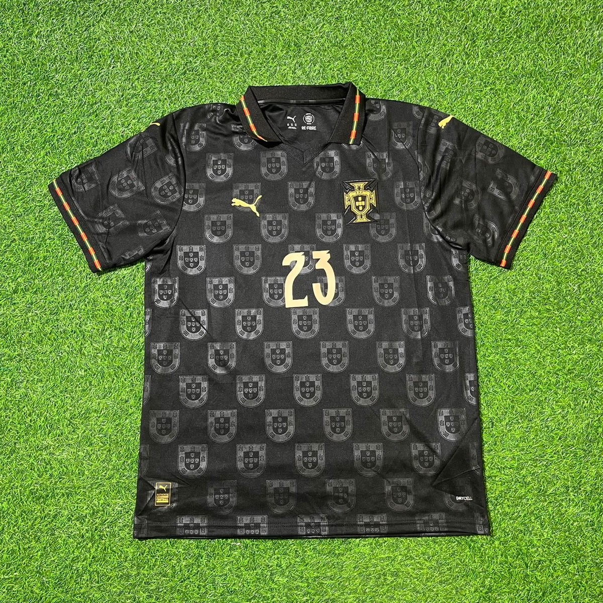 Portugal 2025/26 New Season Black Football Jersey – Vitinha – Front View