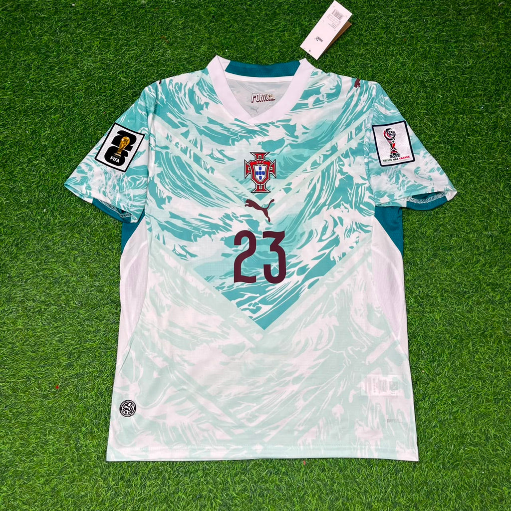 Vitinha Portugal 2026 World Cup White Away Football Jersey – Detailed View