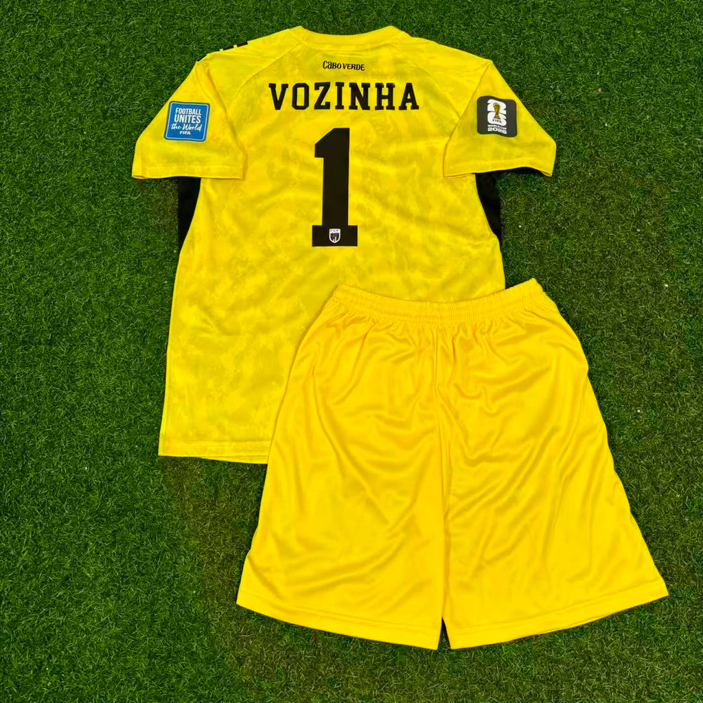 Vozinha Goalkeeper Cape Verde 2026 World Cup Kids Football Jersey Shirt – Back View