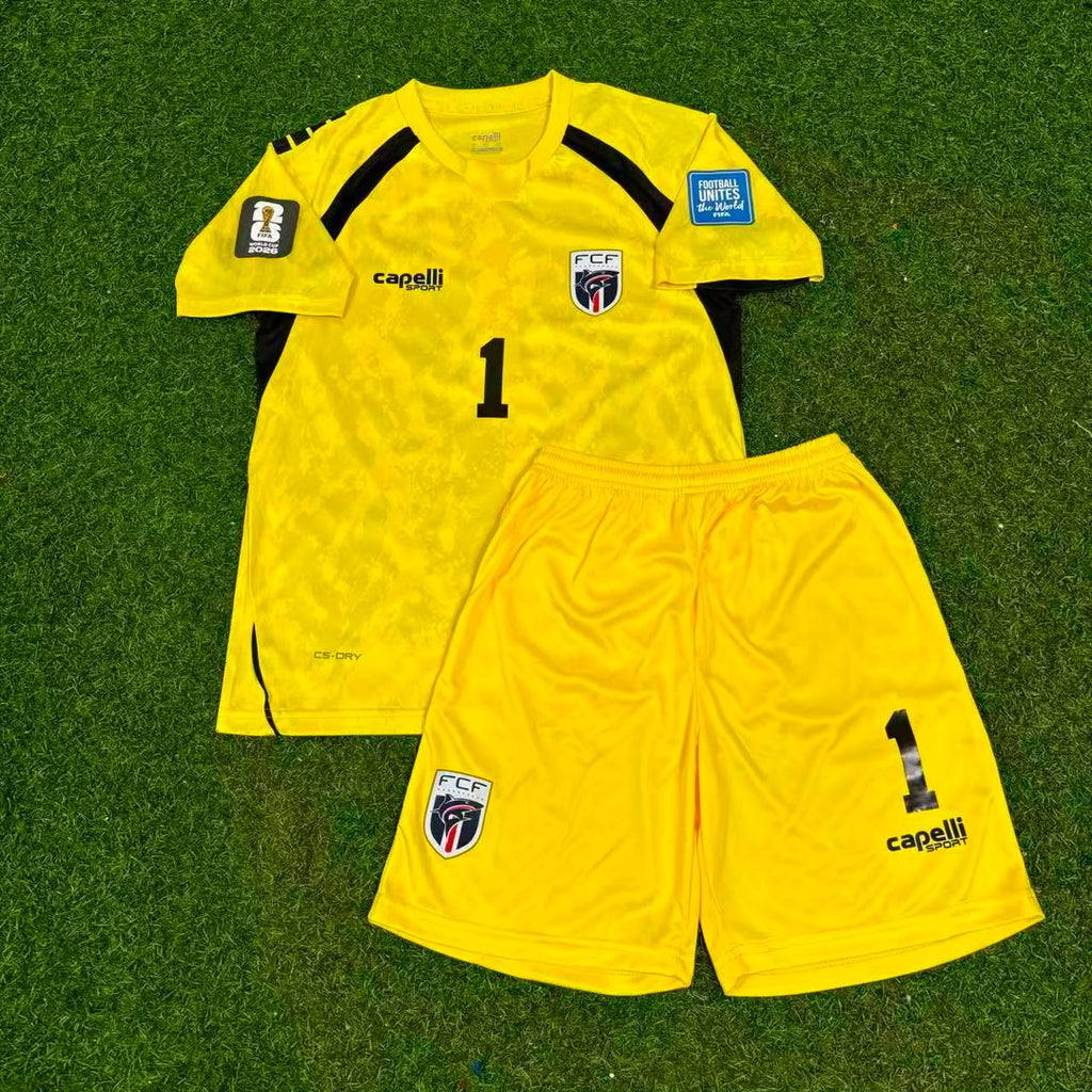 Vozinha Goalkeeper Cape Verde 2026 World Cup Kids Football Jersey Shirt – Front View