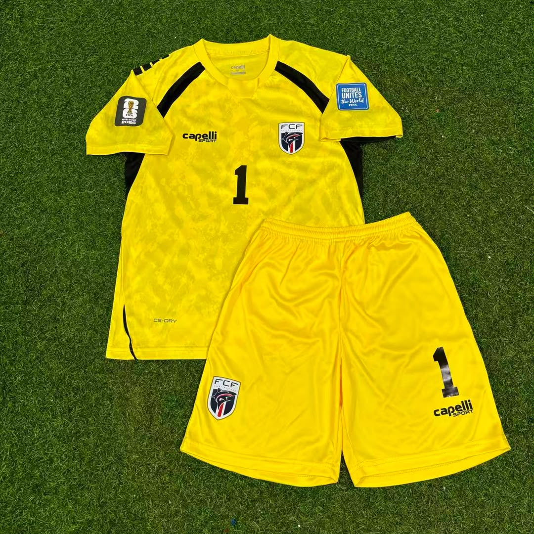 Vozinha Goalkeeper Cape Verde 2026 World Cup Kids Football Jersey Shirt – Front View