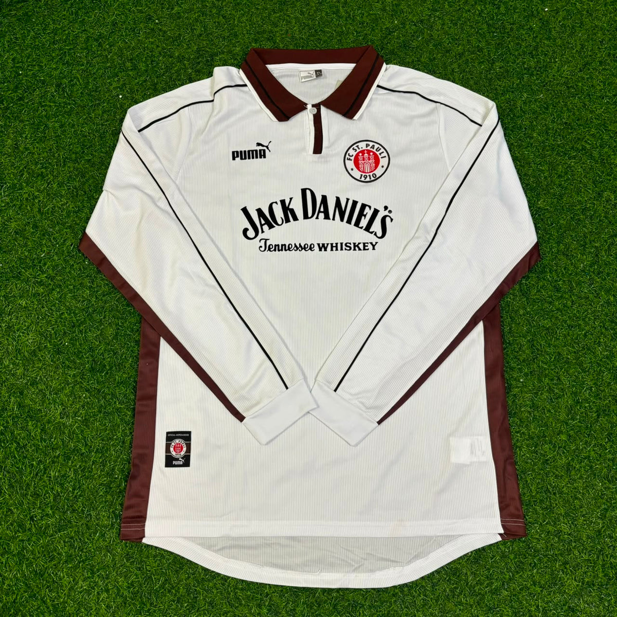 Walter Frosch FC St. Pauli Commemorative Long Sleeve Home Retro Football Jersey – Front View