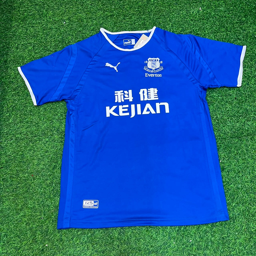 Wayne Rooney #18 Everton Fc Blue Retro Football Jersey – Front View