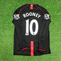 Wayne Rooney Manchester United 2007-2008 Black Retro Football Jersey – Back View