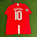 Manchester United 2008 Champions League Final Retro Football Jersey – Wayne Rooney – Back View