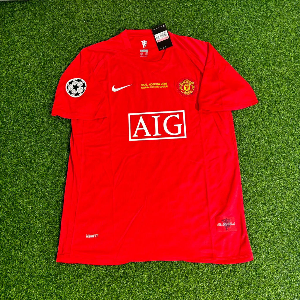 Manchester United 2008 Champions League Final Retro Football Jersey – Wayne Rooney – Front View
