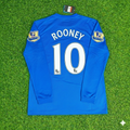 Manchester United 2008 Blue EPL Patch Retro Long Sleeve Football Jersey – Wayne Rooney – Back View