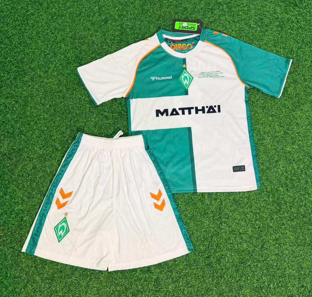 Werder Bremen Anniversary Kids Retro Football Jersey – Back View